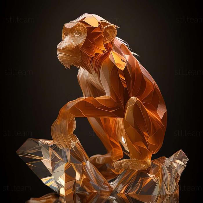 Crystal monkey famous animal